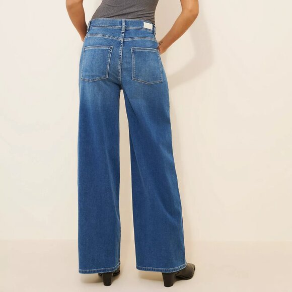 DL1961 Hepburn Wide-Leg High-Rise Relaxed Jeans Size 29 - Picture 3 of 6